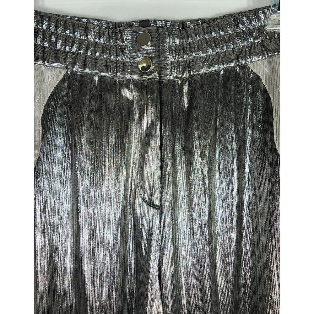Retrofete Silver Metallic Pants Jogger Extra Small XS - Picture 3 of 7